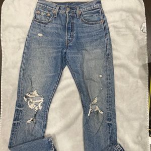 Levi’s 501 skinny jeans in old hangouts